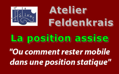 Atelier Feldenkrais «La position assise» – samedi 19/11/2022 – Gap